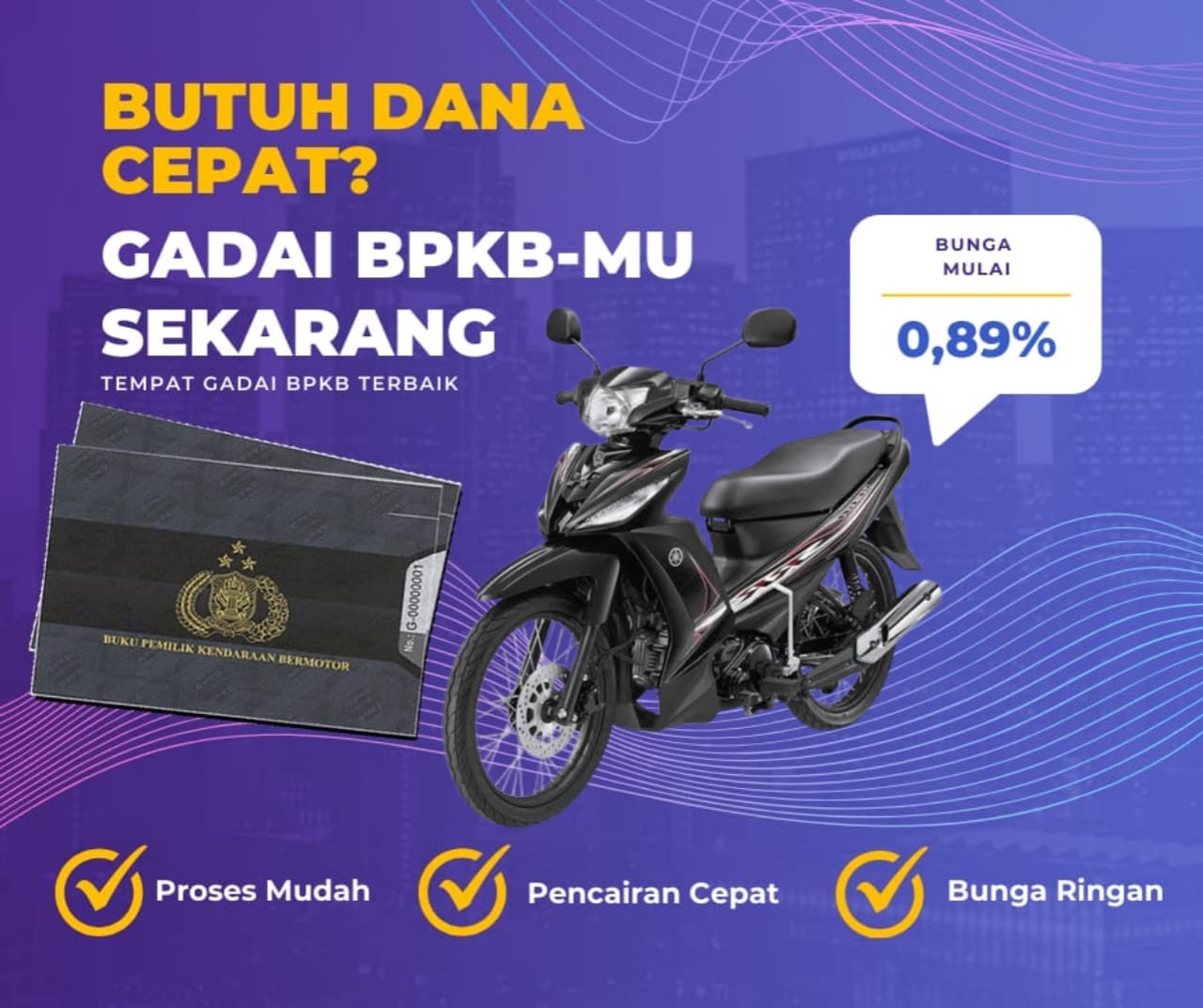 Kredit Jaminan Bpkb Motor Yamaha Vega Zr Tromol Dapat Dana Berapa? Seperti Ini Simulasinya